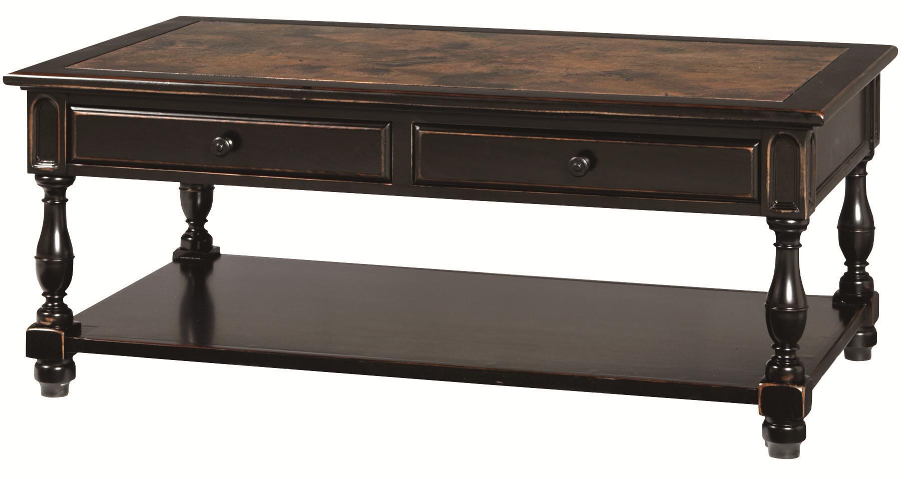 Bernhardt Durango 489021 2 Drawer Cocktail Table with Bottom Shelf